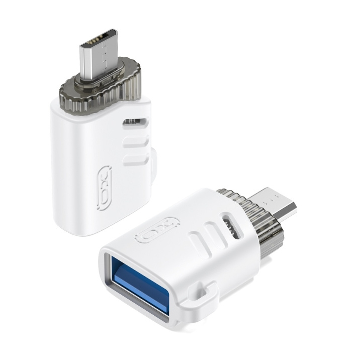 XO adapter NB256C OTG USB - microUSB vit i gruppen DATORER & KRINGUTRUSTNING / Datorkablar / USB-kablar / Micro-USB / Adaptrar hos TP E-commerce Nordic AB (C79300)