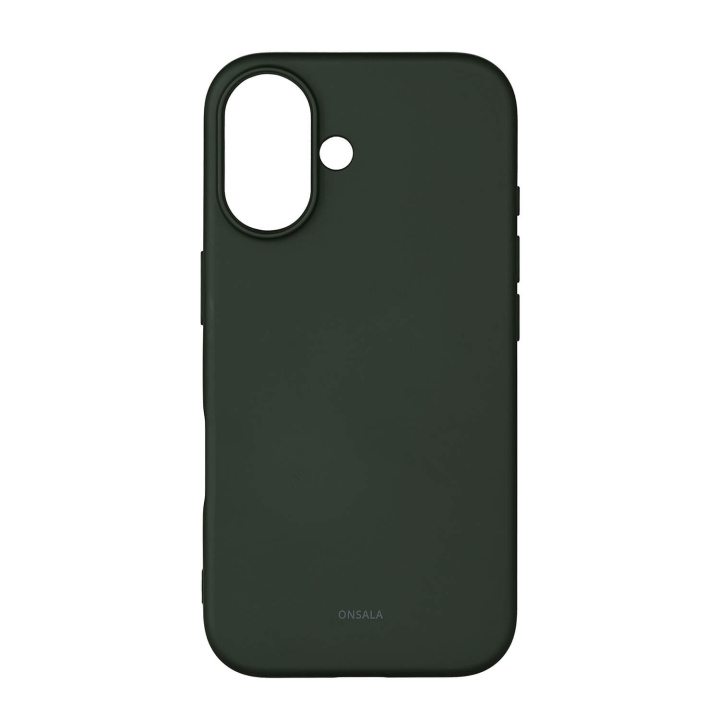 Onsala Mobilskal med Silikonkänsla Olive Green - iPhone 16 i gruppen SMARTPHONE & SURFPLATTOR / Mobilskydd / Apple / iPhone 16 hos TP E-commerce Nordic AB (C79403)