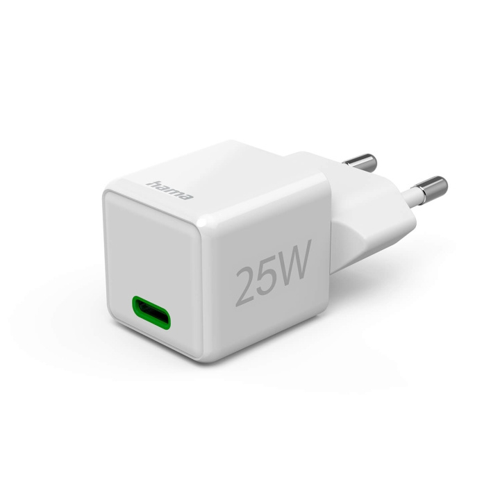 Hama Mini Snabbladdare USB-C PD 25W Vit i gruppen SMARTPHONE & SURFPLATTOR / Laddare & Kablar / Väggladdare / Väggladdare USB hos TP E-commerce Nordic AB (C79415)