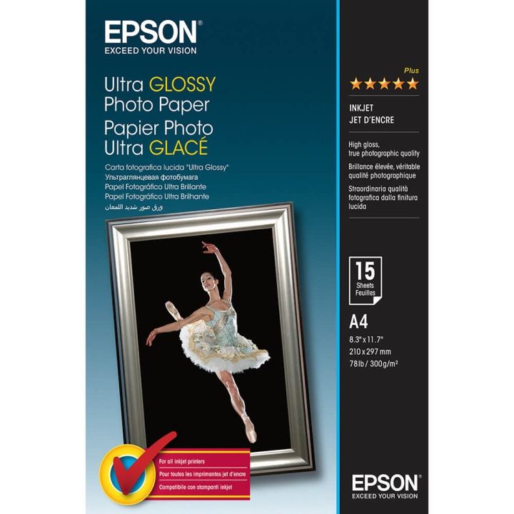 Epson A4 Ultra Glossy Photo Paper A4 - 15 Ark i gruppen HEMELEKTRONIK / Foto & Video / Fotoutrustning / Övrigt hos TP E-commerce Nordic AB (C79461)