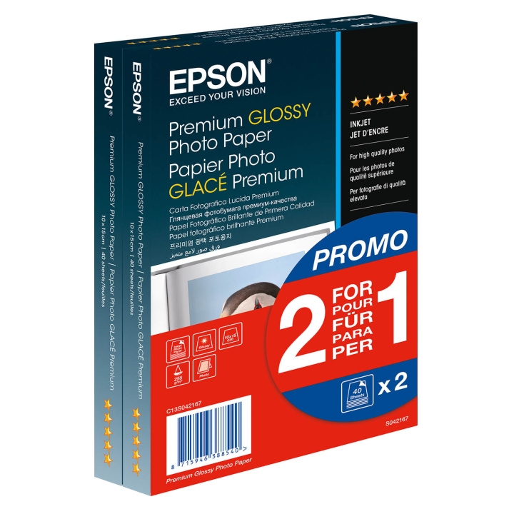 Epson Premium Blankt Fotopapper (2 för 1), 10x15, 255g/m², 80 ark Totalt i gruppen HEMELEKTRONIK / Foto & Video / Fotoutrustning / Övrigt hos TP E-commerce Nordic AB (C79462)