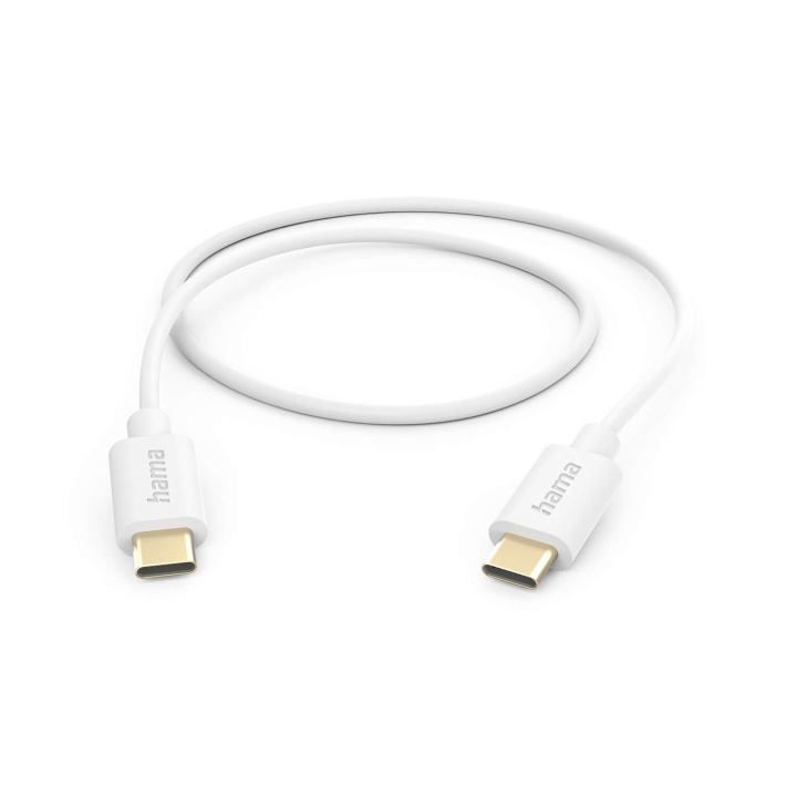 Hama Laddningskabel USB-C till USB-C 1,0m Vit i gruppen DATORER & KRINGUTRUSTNING / Datorkablar / USB-kablar / USB-C hos TP E-commerce Nordic AB (C79485)