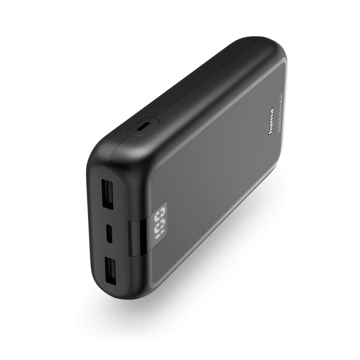 Hama Powerbank 20000mAh 2xUSB-A+1xUSB-C Antracit i gruppen SMARTPHONE & SURFPLATTOR / Laddare & Kablar / Powerbanks hos TP E-commerce Nordic AB (C79494)