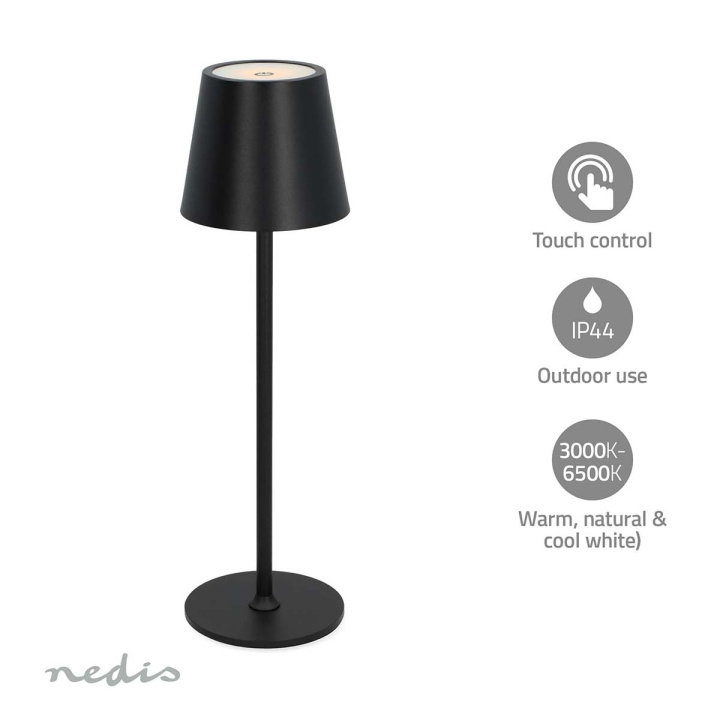 Nedis LED Bordslampa | LED | 1.8 W | 150 lm | 3000 - 6000 K | Svart i gruppen HEMELEKTRONIK / Belysning / Golvlampor hos TP E-commerce Nordic AB (C79504)