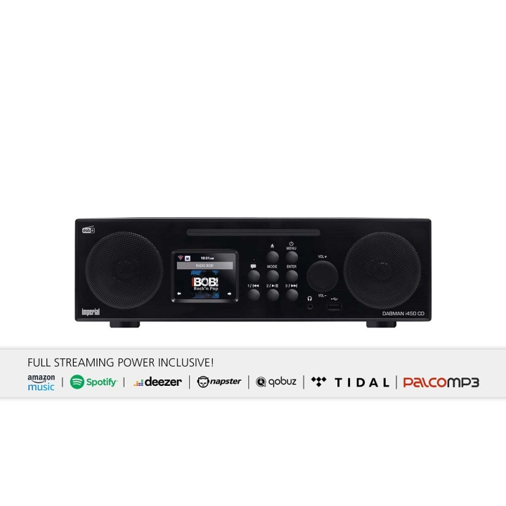 imperial DABMAN i450 CD Multifunktionell stereoradio för DAB+ / FM / Internet Svart i gruppen HEMELEKTRONIK / Ljud & Bild / Hemmabio, HiFi & Bärbart / Radio & Väckarklockor / Radio hos TP E-commerce Nordic AB (C79506)