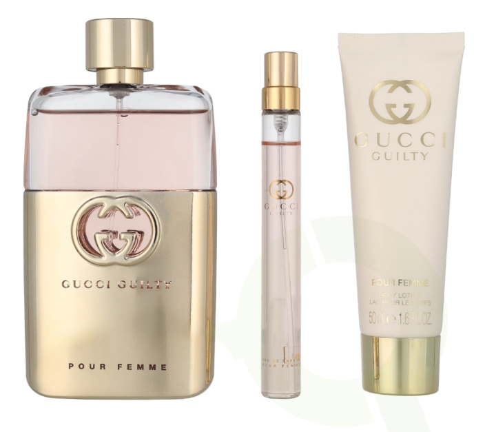 Gucci Guilty Pour Femme Giftset 150 ml Edp Spray 90ml/Edp Pen Spray 10ml/Body Lotion 50ml i gruppen SKÖNHET & HÄLSA / Presentkit / Presentkit För Henne hos TP E-commerce Nordic AB (C79629)