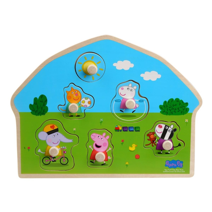 Barbo Toys Peppa Pig-format träpussel - Lekplats i gruppen LEKSAKER, BARN- & BABYPRODUKTER / Leksaker / Pussel hos TP E-commerce Nordic AB (C79746)