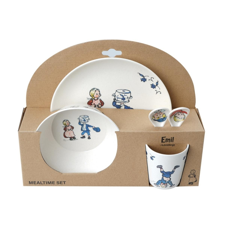 Barbo Toys Emil 100% Melamin 5 st paket (tallrik, skål, dricksglas, 2 skedar) i gruppen LEKSAKER, BARN- & BABYPRODUKTER / Äta & Dricka / Barnserviser hos TP E-commerce Nordic AB (C79750)