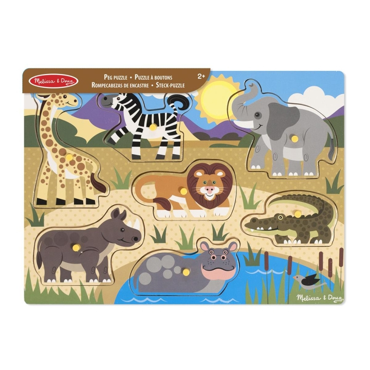 Melissa & Doug Träpussel Safari i gruppen LEKSAKER, BARN- & BABYPRODUKTER / Leksaker / Pussel hos TP E-commerce Nordic AB (C79811)