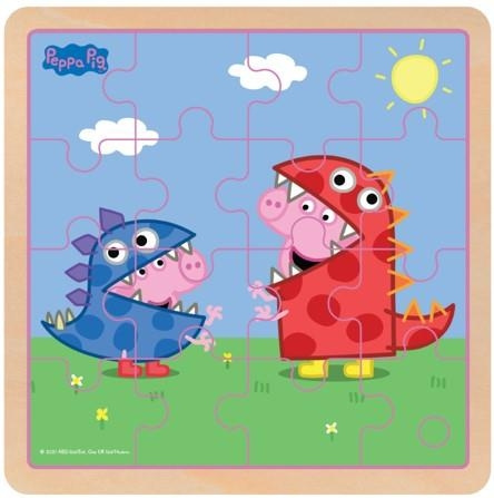 Barbo Toys Peppa Pig Träpussel Dino DressUp i gruppen LEKSAKER, BARN- & BABYPRODUKTER / Leksaker / Pussel hos TP E-commerce Nordic AB (C79838)