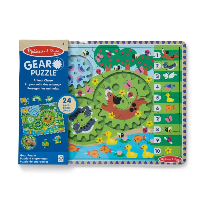 Melissa & Doug Pussel med kugghjul i trä Djurjakt I-Spy i gruppen LEKSAKER, BARN- & BABYPRODUKTER / Leksaker / Pussel hos TP E-commerce Nordic AB (C79854)