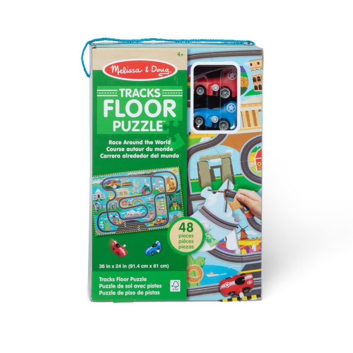 Melissa & Doug Golvpussel och lekset Race Track i gruppen LEKSAKER, BARN- & BABYPRODUKTER / Leksaker / Barnpussel hos TP E-commerce Nordic AB (C79856)