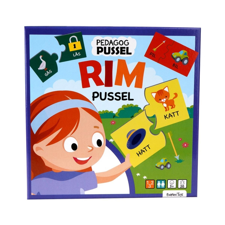 Barbo Toys Barbo Klassisk Pedagog Spel Rim Pussel (SE) i gruppen LEKSAKER, BARN- & BABYPRODUKTER / Leksaker / Rita & Räkna hos TP E-commerce Nordic AB (C79961)