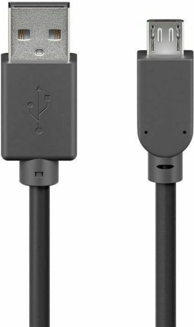 Cablexpert USB-A till Micro-B-kabel, 1,8 m, svart i gruppen DATORER & KRINGUTRUSTNING / Datorkablar / USB-kablar / Micro-USB hos TP E-commerce Nordic AB (C80185)