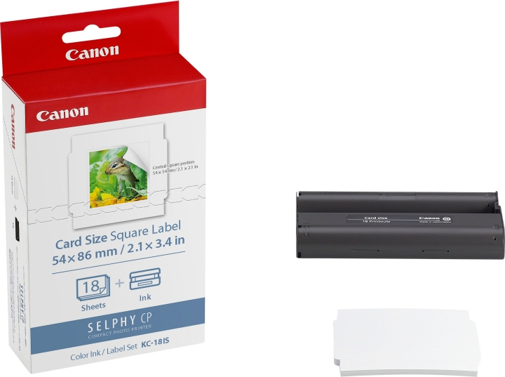 Canon KC-18IS utskriftssats, 18 ark + färgbläck i gruppen DATORER & KRINGUTRUSTNING / Skrivare & Tillbehör / Bläck & Toner / Bläckpatroner / Canon hos TP E-commerce Nordic AB (C80202)