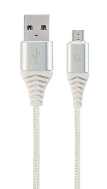 Cablexpert MicroUSB - USB-kabel, 2 m, vit i gruppen DATORER & KRINGUTRUSTNING / Datorkablar / USB-kablar / Micro-USB hos TP E-commerce Nordic AB (C80213)