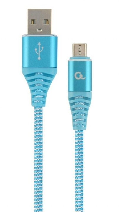 Cablexpert MicroUSB - USB-kabel, 2 m, turkos i gruppen DATORER & KRINGUTRUSTNING / Datorkablar / USB-kablar / Micro-USB hos TP E-commerce Nordic AB (C80215)