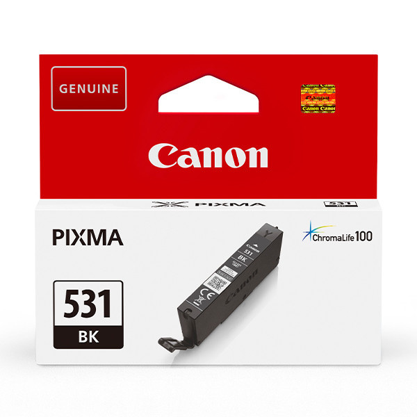 Canon CLI-531BK bläckpatron, svart i gruppen DATORER & KRINGUTRUSTNING / Skrivare & Tillbehör / Bläck & Toner / Bläckpatroner / Canon hos TP E-commerce Nordic AB (C80421)