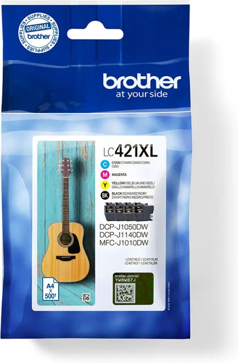 Brother LC421XLVALDR bläckpatronpaket, 4 färger i gruppen DATORER & KRINGUTRUSTNING / Skrivare & Tillbehör / Bläck & Toner / Bläckpatroner / Brother hos TP E-commerce Nordic AB (C80494)