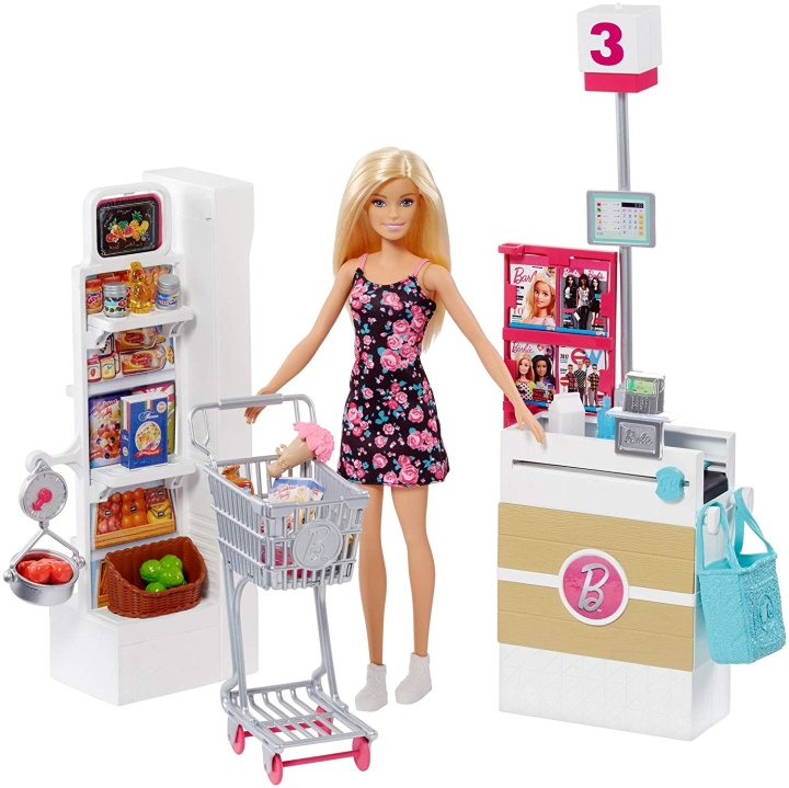 Barbie Supermarket-set (FRP01) i gruppen LEKSAKER, BARN- & BABYPRODUKTER / Leksaker / Dockor & Tillbehör hos TP E-commerce Nordic AB (C80528)