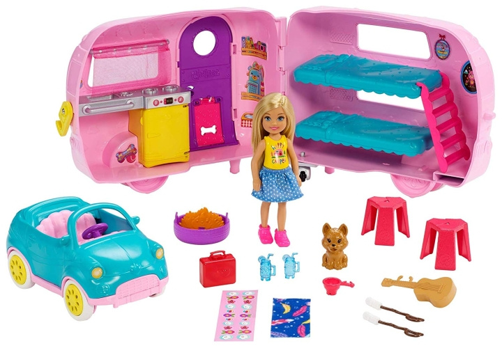 Barbie Chelsea förvandlingsbar husbil (FXG90) i gruppen LEKSAKER, BARN- & BABYPRODUKTER / Leksaker / Dockor & Tillbehör hos TP E-commerce Nordic AB (C80534)