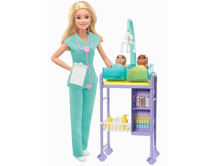 Barbie Baby doktor docka (GKH23) i gruppen LEKSAKER, BARN- & BABYPRODUKTER / Leksaker / Dockor & Tillbehör hos TP E-commerce Nordic AB (C80548)