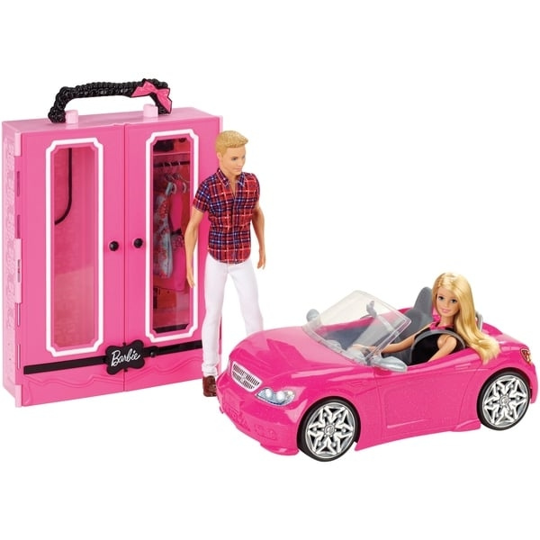 Barbie Docka, cabriolet och garderob (GVK05) i gruppen LEKSAKER, BARN- & BABYPRODUKTER / Leksaker / Dockor & Tillbehör hos TP E-commerce Nordic AB (C80567)