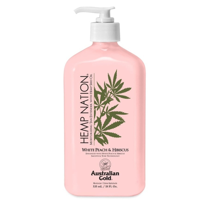 Australian Gold Hemp Nation White Peach & Hibiscus Tan Extender Body Lotion 535 ml i gruppen SKÖNHET & HÄLSA / Hudvård / Kroppsvård / Body lotion hos TP E-commerce Nordic AB (C80574)