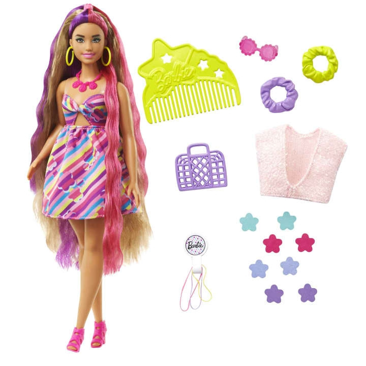 Barbie Totally Hair - Docka med blomstertema (HCM89) i gruppen LEKSAKER, BARN- & BABYPRODUKTER / Leksaker / Dockor & Tillbehör hos TP E-commerce Nordic AB (C80632)