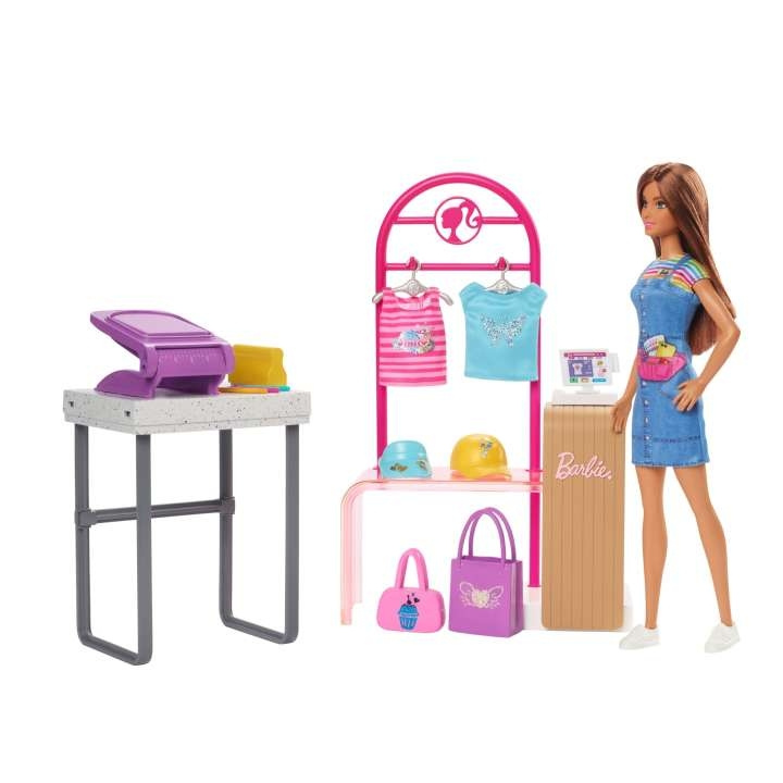 Barbie Gör och sälj butik (HKT78) i gruppen LEKSAKER, BARN- & BABYPRODUKTER / Leksaker / Dockor & Tillbehör hos TP E-commerce Nordic AB (C80690)