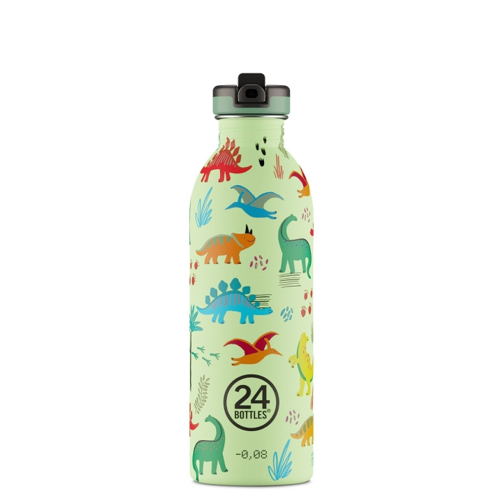 24Bottles - Kids Collection - Urban Flaska 500 ml med sportlock - Jurassic Friends (24B937) i gruppen SPORT, FRITID & HOBBY / Friluftsliv / Termosar & Vattenflaskor hos TP E-commerce Nordic AB (C80740)