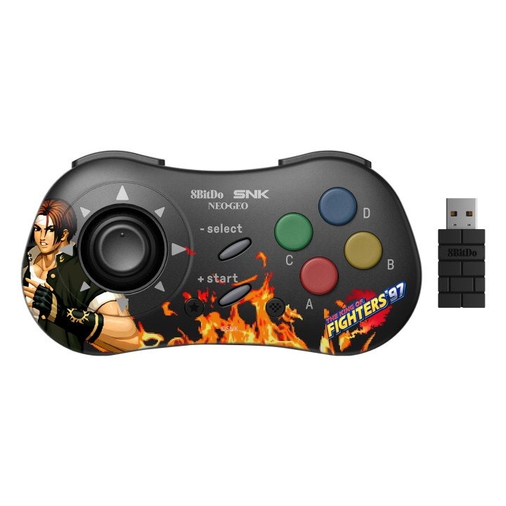 8Bitdo NEOGEO trådlös padda Kyo Kusanagi i gruppen HEMELEKTRONIK / Spelkonsoler & Tillbehör / Övriga spel & tillbehör hos TP E-commerce Nordic AB (C80746)