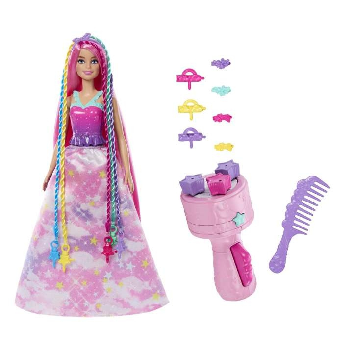 Barbie Dreamtopia Twist n\' Style-docka och hårstyling (HNJ06) i gruppen LEKSAKER, BARN- & BABYPRODUKTER / Leksaker / Dockor & Tillbehör hos TP E-commerce Nordic AB (C80811)