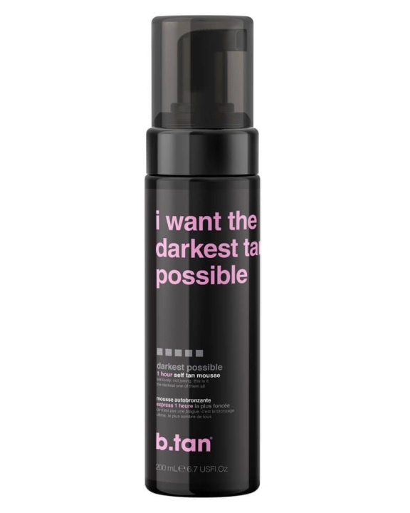 b.tan I Want The Darkest Tan Possible Tan Mousse 200 ml i gruppen SKÖNHET & HÄLSA / Hudvård / Solskydd & Tanning / Brun utan sol hos TP E-commerce Nordic AB (C80844)