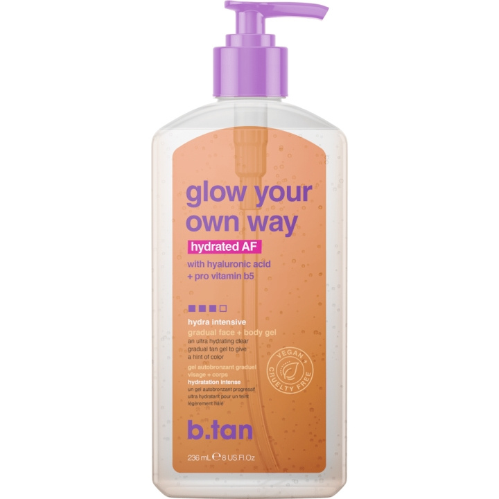 b.tan Glow Your Own Way Hydrated AF 236 ml i gruppen SKÖNHET & HÄLSA / Hudvård / Solskydd & Tanning / Brun utan sol hos TP E-commerce Nordic AB (C80865)