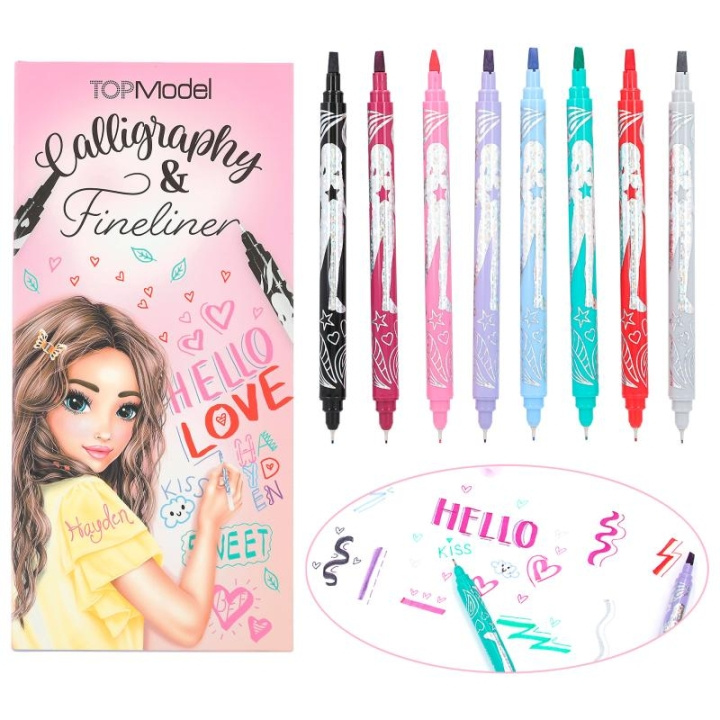 TOPModel Calligraphy & Finliner Set (411392) i gruppen SPORT, FRITID & HOBBY / Hobby / Måla & Rita / Pennor, kritor & tusch hos TP E-commerce Nordic AB (C80962)