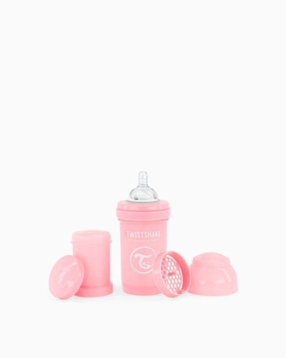 Twistshake Anti-Colic Nappflaska Pastellrosa 180 ml i gruppen LEKSAKER, BARN- & BABYPRODUKTER / Äta & Dricka / Flaskor & Barnmuggar hos TP E-commerce Nordic AB (C81000)