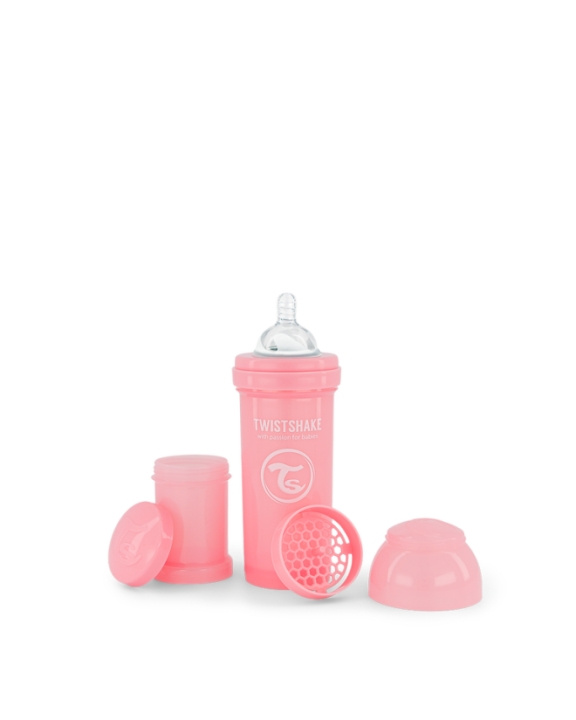 Twistshake Anti-Colic Nappflaska Pastellrosa 260 ml i gruppen LEKSAKER, BARN- & BABYPRODUKTER / Äta & Dricka / Flaskor & Barnmuggar hos TP E-commerce Nordic AB (C81006)