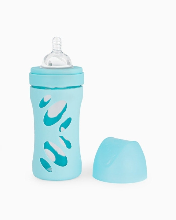 Twistshake Anti-Colic Glasflaska Pastellblå 260 ml i gruppen LEKSAKER, BARN- & BABYPRODUKTER / Äta & Dricka / Flaskor & Barnmuggar hos TP E-commerce Nordic AB (C81013)