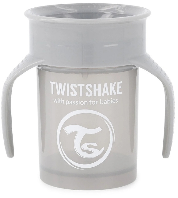 Twistshake 360 Cup 6+m Pastellgrå i gruppen LEKSAKER, BARN- & BABYPRODUKTER / Äta & Dricka / Flaskor & Barnmuggar hos TP E-commerce Nordic AB (C81019)