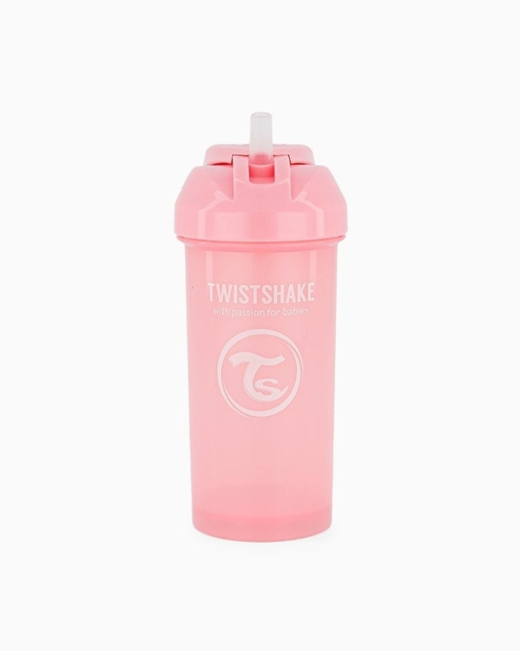 Twistshake Straw Cup 6+m 360 ml Pastellrosa i gruppen LEKSAKER, BARN- & BABYPRODUKTER / Äta & Dricka / Barnserviser hos TP E-commerce Nordic AB (C81026)