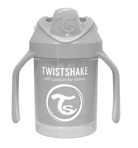 Twistshake Mini Cup 4+m Pastellgrå 230 ml i gruppen LEKSAKER, BARN- & BABYPRODUKTER / Äta & Dricka / Flaskor & Barnmuggar hos TP E-commerce Nordic AB (C81079)