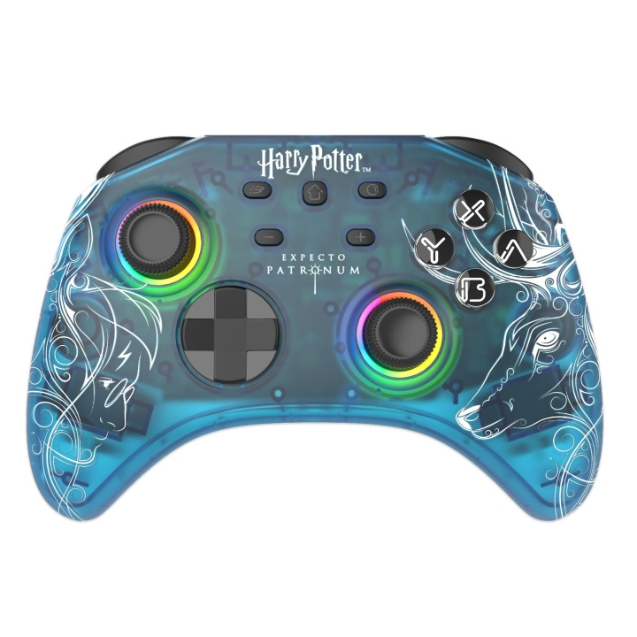 Trade Invaders Harry Potter Expecto Patronum Blå Gamepad Nintendo Switc i gruppen HEMELEKTRONIK / Spelkonsoler & Tillbehör / Nintendo Switch / Tillbehör hos TP E-commerce Nordic AB (C81128)