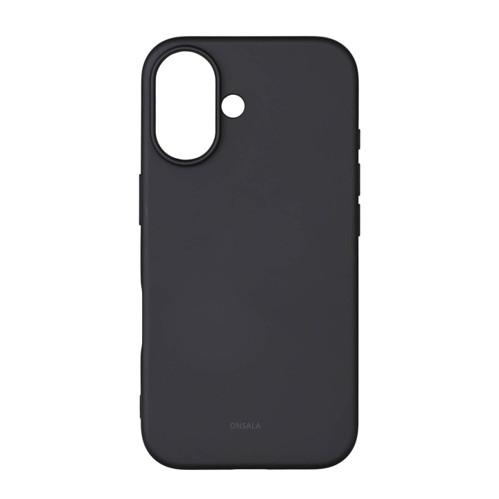 Onsala Mobilskal med Silikonkänsla Black - iPhone 16 i gruppen SMARTPHONE & SURFPLATTOR / Mobilskydd / Apple / iPhone 16 hos TP E-commerce Nordic AB (C81312)