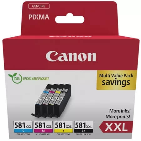 Canon Bläck 1998C007 CLI-581XXL Multipack i gruppen DATORER & KRINGUTRUSTNING / Skrivare & Tillbehör / Bläck & Toner / Bläckpatroner / Canon hos TP E-commerce Nordic AB (C81338)