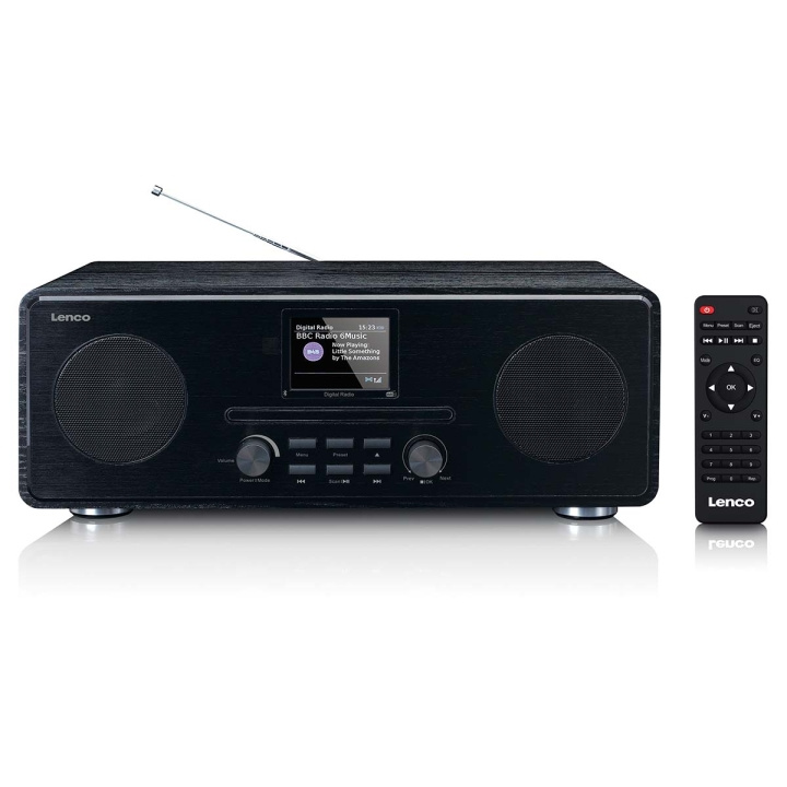 Lenco DAB+ FM-radio med CD MP3-spelare Bluetooth Svart i gruppen HEMELEKTRONIK / Ljud & Bild / Hemmabio, HiFi & Bärbart / Radio & Väckarklockor / Radio hos TP E-commerce Nordic AB (C81426)