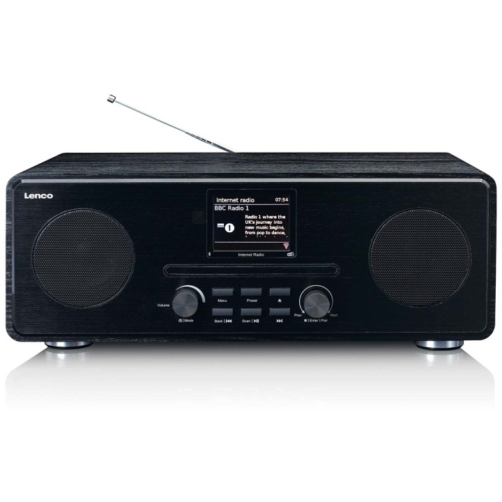 Lenco Internet / DAB+ / FM-radio med CD-spelare och Bluetooth® Svart i gruppen HEMELEKTRONIK / Ljud & Bild / Hemmabio, HiFi & Bärbart / Radio & Väckarklockor / Internetradio hos TP E-commerce Nordic AB (C81427)