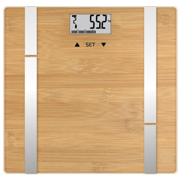 Terraillon Personvåg Bamboo Fit BMI 10-användare, 180 kg i gruppen SKÖNHET & HÄLSA / Hälsovård / Personvågar hos TP E-commerce Nordic AB (C81456)