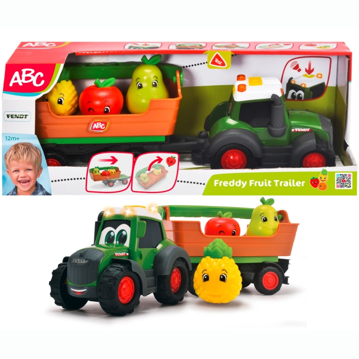 Simba Toys Freddy Fruit - Fendt Leksakstraktor med Släpvagn i gruppen LEKSAKER, BARN- & BABYPRODUKTER / Leksaker / Leksaksbilar & andra fordon hos TP E-commerce Nordic AB (C81518)