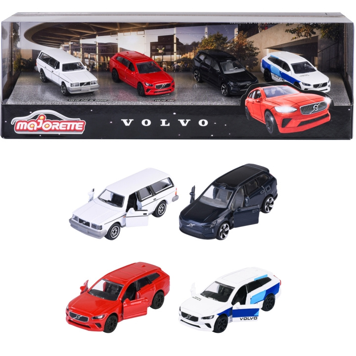 Majorette Volvo Bilar 4-Pack Presentförpackning i gruppen LEKSAKER, BARN- & BABYPRODUKTER / Leksaker / Leksaksbilar & andra fordon hos TP E-commerce Nordic AB (C81539)